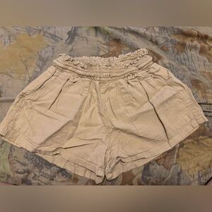 Love Tree High Waist Tan Shorts